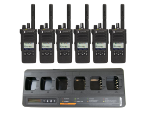 6 pcs. Motorola DP4600e with PMPN4289 charger